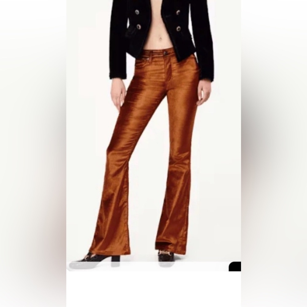 NWT Frame Copper Velvet High Flare Pants, Size 29